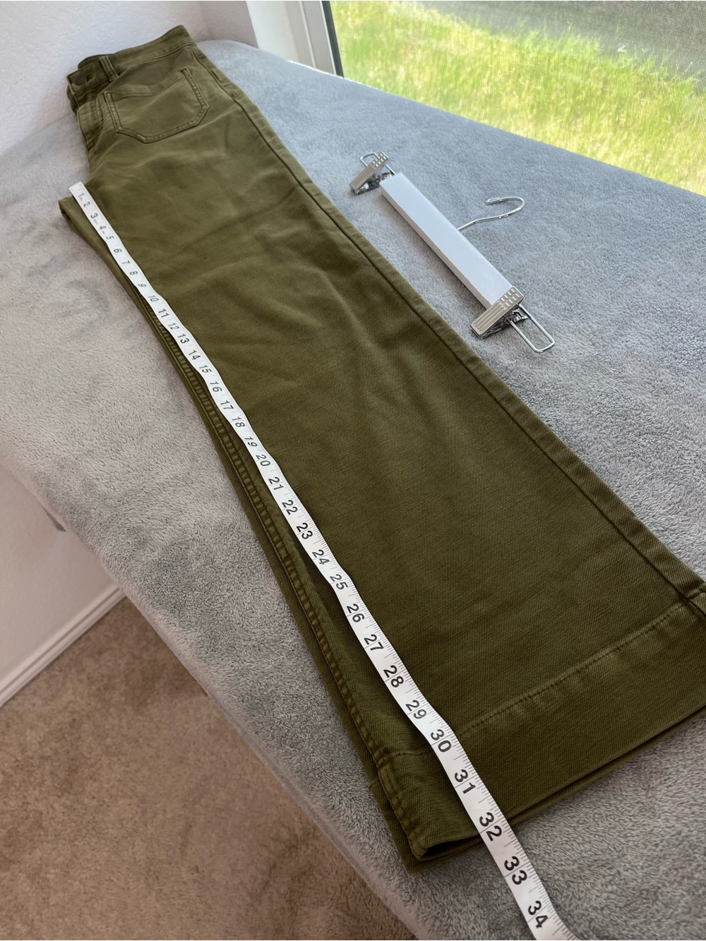 FAHERTY Stretch‎ Terry Patch Pocket Pants Forest Olive size 26 - Picture 7 of 8